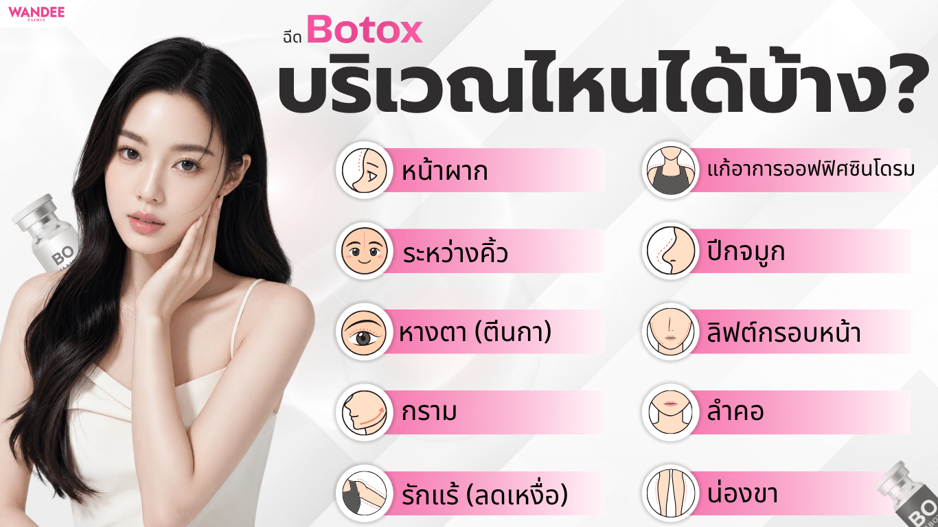 ฉีด Nabota โคราช บริเวณไหนได้บ้าง