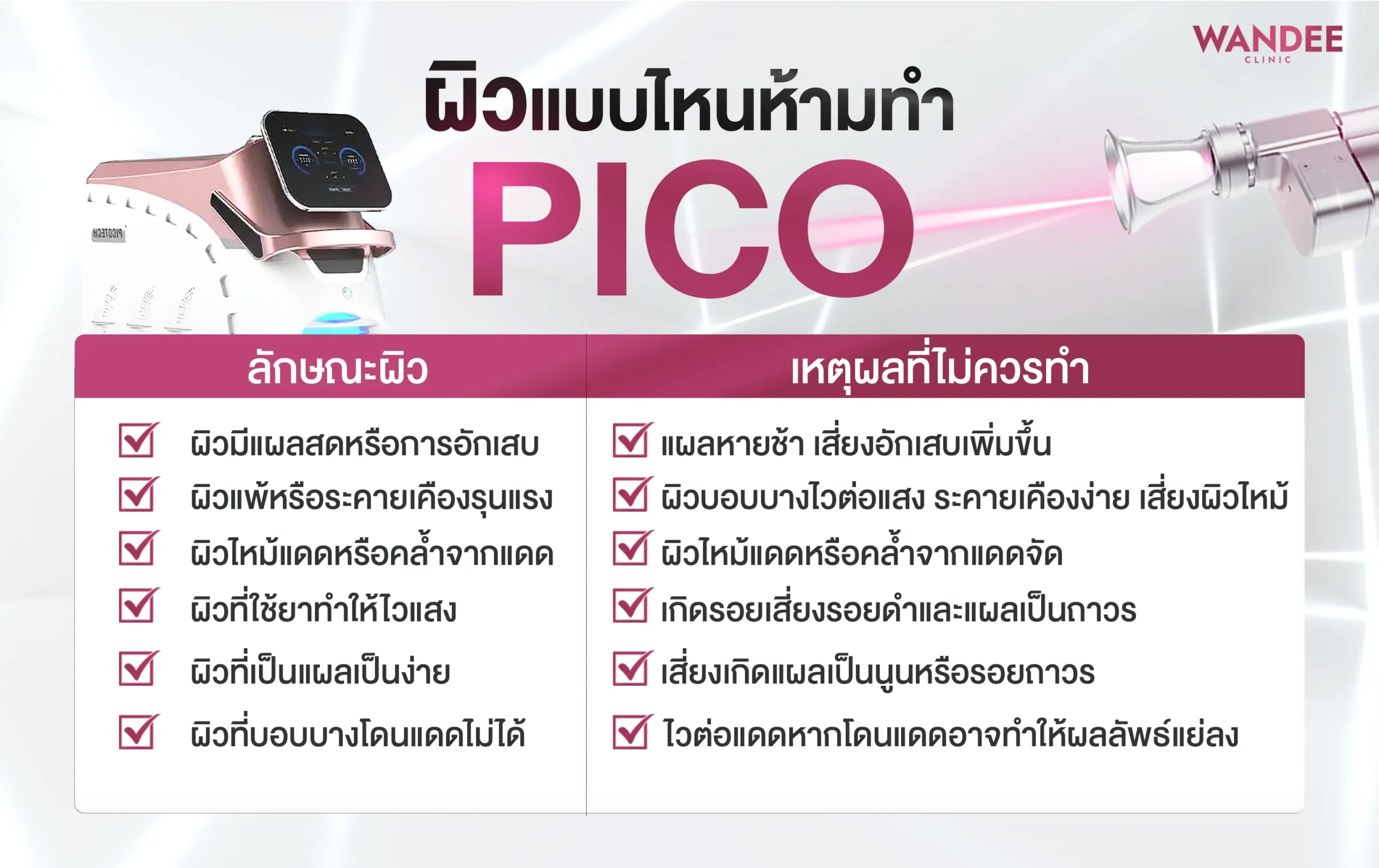 Pico Laser เหมาะกับใครบ้าง และใครบ้างที่ควรปรึกษาแพทย์ก่อนทำ