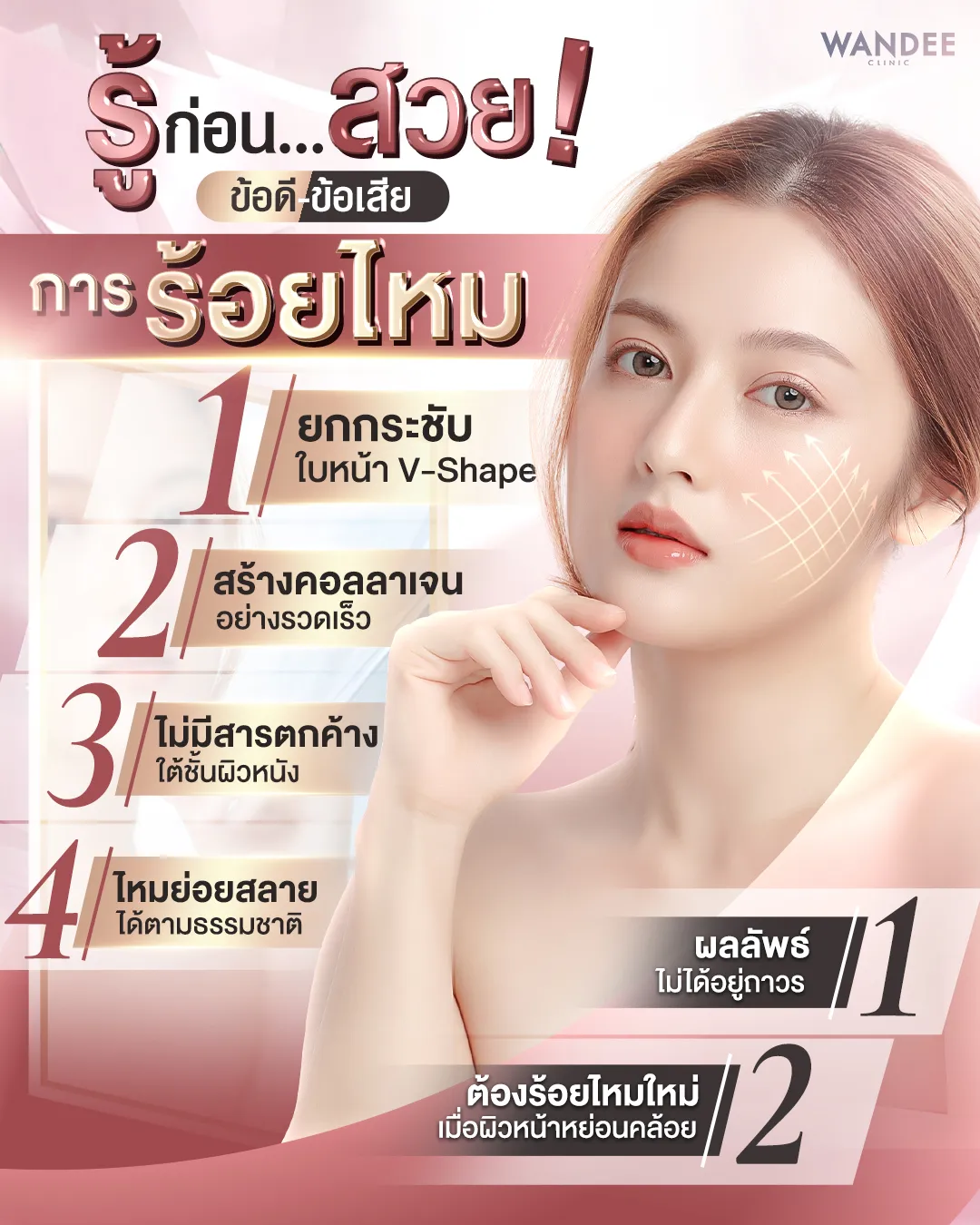 ข้อดีและข้อเสียของการร้อยไหม