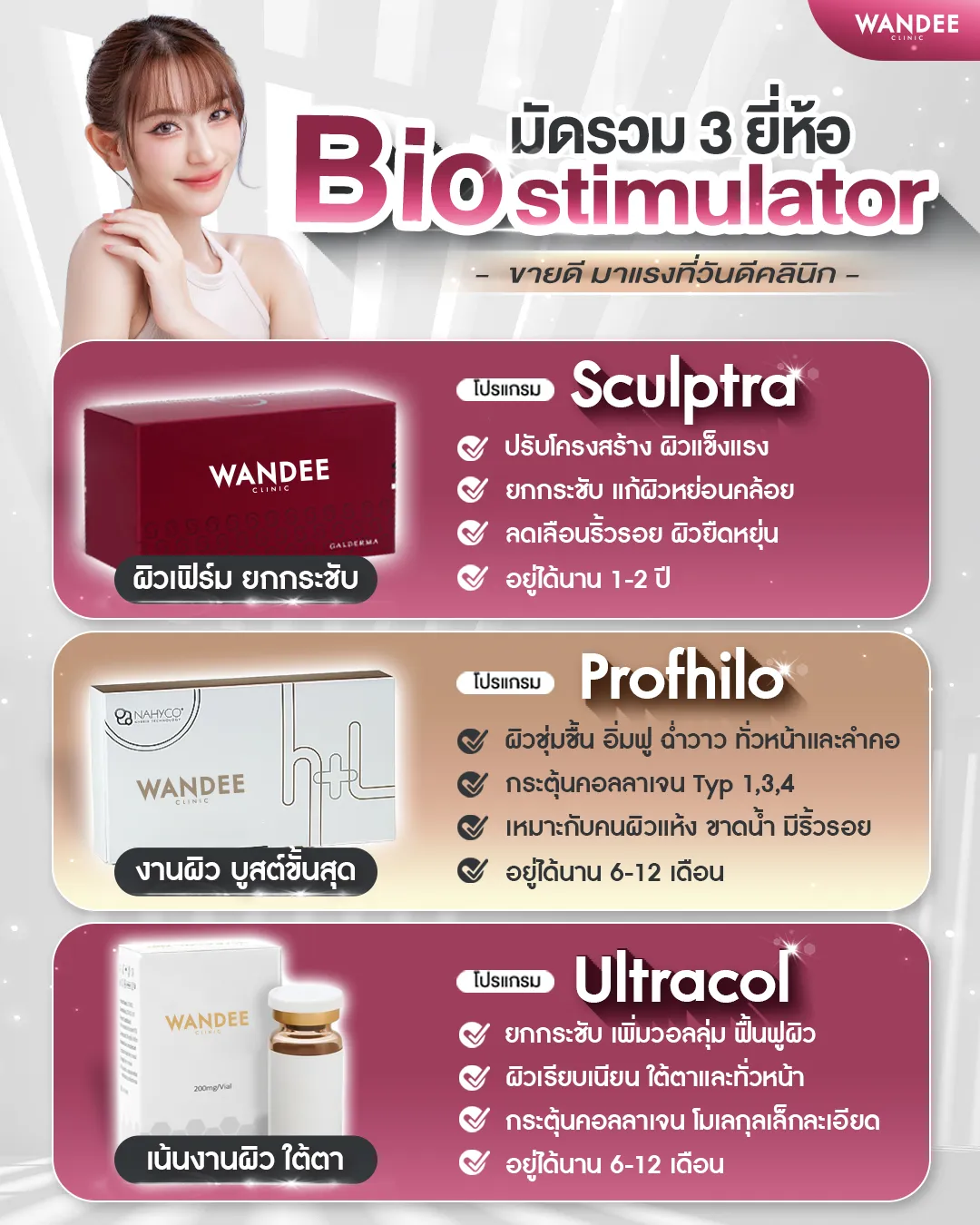 Ultracol แตกต่างจากสารกระตุ้นคอลลาเจน Biostimulator ยี่ห้ออื่นอย่างไร